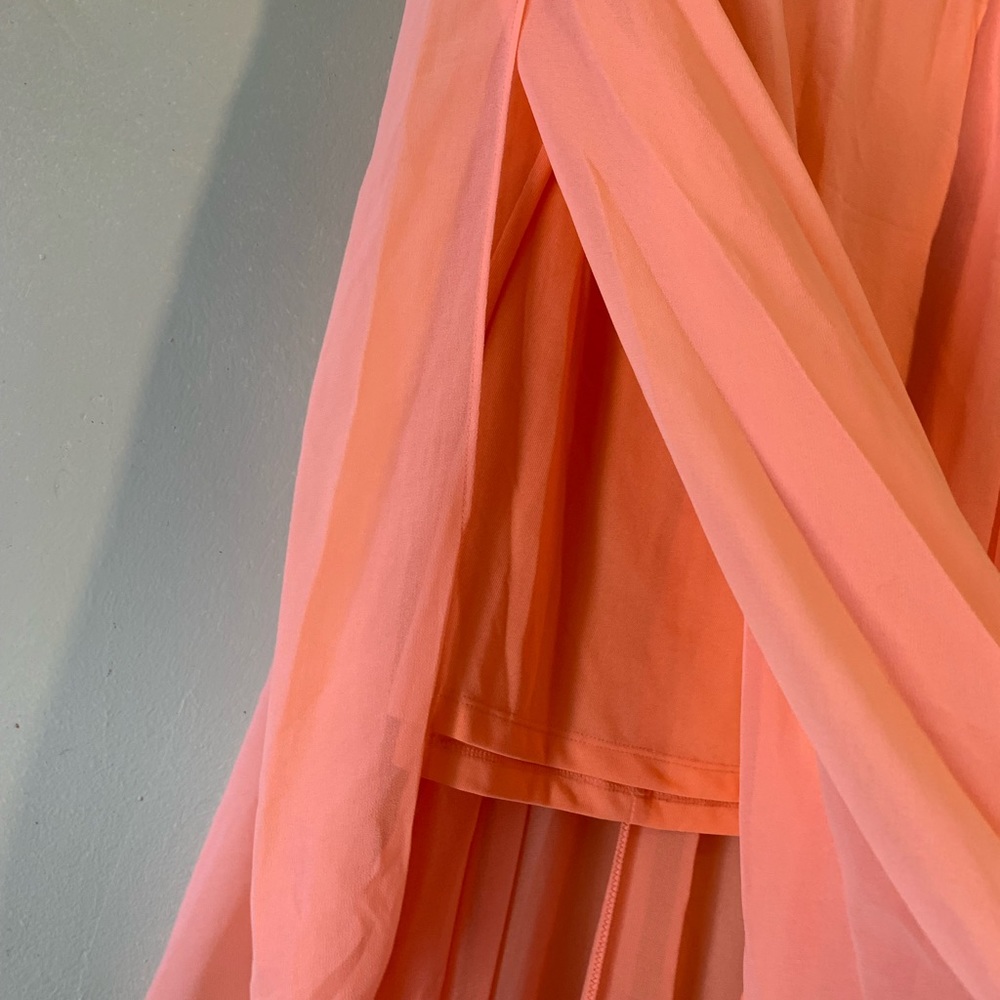 Forever 21 Skirt Coral Size Size Medium Maxi Sheer with Slipt Sides like new - Picture 5 of 11